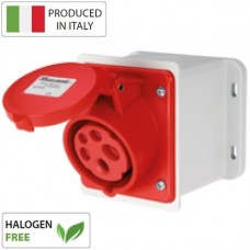 Βιομηχανική Πρίζα Θηλυκή 16A 5P 400V Κόκκινο IP44 EC690541D